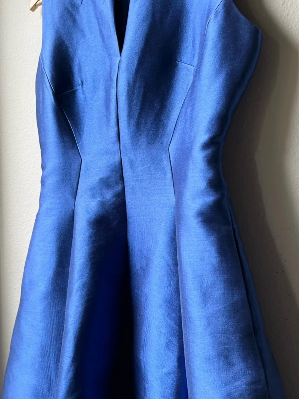 Kate Spade cosmicblue Charleen Sateen Fit And Flare Royal Blur Dress Sz 6
